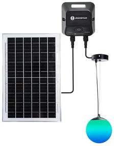 Aigostar-LED RGBW Solarny żyrandol MESH 35W/3,7V 8000 mAh 2700K-6500K IP65 śr. 50 cm