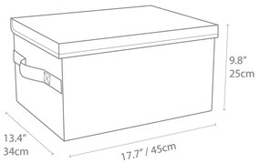 Beżowy tekstylny pojemnik z pokrywką 34x45x25 cm Soft Storage – Bigso Box of Sweden