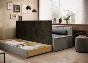 Sofa rozkładana z funkcją spania FULGEO jasna szara/szara lewa ELTAP