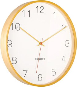 Zegar ścienny Joy - Ochra żółta - Ø40cm