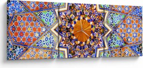 Obraz mozaiki (z zegarem) (90x30 cm)