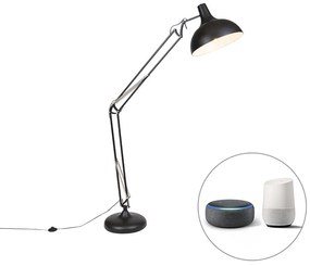 Inteligentna lampa podłogowa czarna regulowana z Wifi A60 - Hobby Retro Oswietlenie wewnetrzne