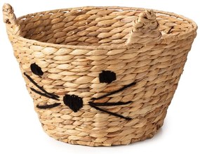 Dziecięcy kosz na zabawki z hiacyntu wodnego w naturalnym kolorze ø 35x26 cm Cat – Compactor