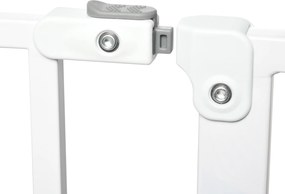 Drzwi zabezpieczające dla psów regulowana brama ochronna kratka biała 95x4x76cm | Aosom PL