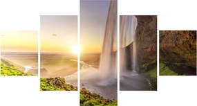 Obraz - Seljalandsfoss od tyłu jaskini (125x70 cm)