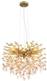 Globo 64138H1G - Żyrandol na lince QUEENA 8xE14/40W/230V złoty