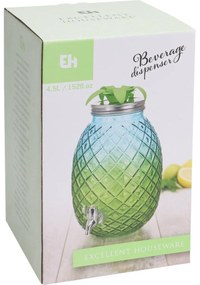 EH Szklany dozownik napojów 4,5 l, pomarańczowy