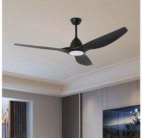 ZEVENTI - Wentylator sufitowy LED URBINO LED/20W/230V Wi-Fi Tuya czarny + pilot
