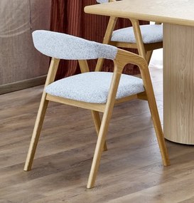 Tapicerowane krzesło dębowe z podłokietnikami krzesło Bueno Halmar