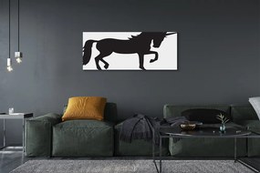 Obraz drukowany na płótnie Mistyczny Czarny Jednorożec