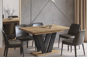 Stół z nogami w kształcie litery V Lara rozkładany od 130 do 210 cm