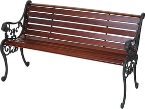 Ławka ogrodowa MCW-F98,  brązowa
