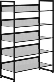 HOMCOM Półka na buty, stojak na buty, 5 półek, 72 cm x 30 cm x 102 cm, czarny