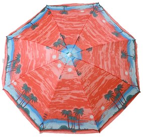 Parasol PALM BEACH 180 cm, czerwony