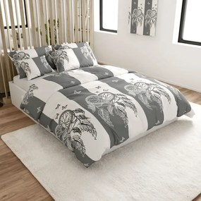 PrzytulneMieszkanie.pl PrzytulneMieszkanie.pl Bawełniana pościel TIRSO POLY szaro-biała Rozmiar pościeli: 2 szt 70 x 90 cm | 200 x 220 cm