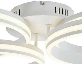 Lampa sufitowa biała z LED z 3-stopniową regulacją ściemniania 4-punktowa - NavaraDesignerski Oswietlenie wewnetrzne