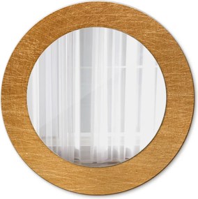 Lustro dekoracyjne okrągłe Metalowa powierzchnia