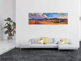 Obraz - Obraz olejny przedstawiający krajobraz (170x50 cm)
