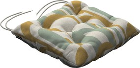 Poduszka na krzesło Jacek kolor zielony tkanina strukturalna, wzorzysta