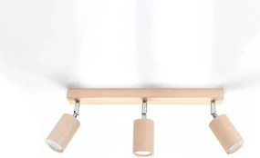 Listwa oświetleniowa 3 punktowa BERG 3 naturalne drewno