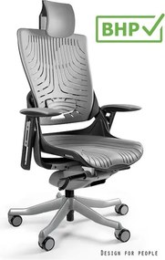 Fotel ergonomiczny Wau 2, Czarny Elastomer, zgodny z normą BHP