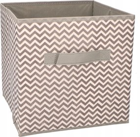 Organizer Tekstylny Wzór Zygzak Pudełko kosz 31x31x31 cm do Szafy Garderoby