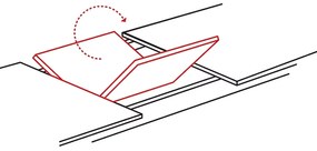 Rozkładany stół jadalniany GASTON 100(135)x100 cm, czarny dekor marmurowy