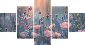 Obraz - Kwiaty w pastelowych kolorach (125x70 cm)
