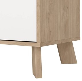 Biało-naturalna komoda w dekorze dębu 196x73x39 cm Ikast – Tvilum