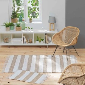 Biało-naturalny dywan 50x80 cm Sagane – douceur d'intérieur