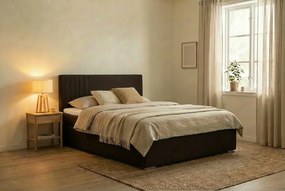 Łóżko MARS 180x200 cm Ciemny brąz Bez materaca