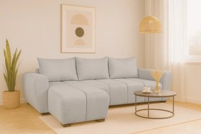 Kompaktowy, rozkładany narożnik Bueno, jasnoszary - Soro 83