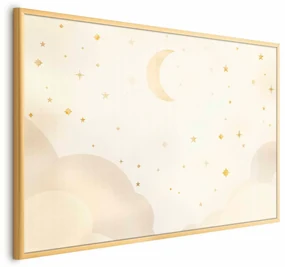 Plakat Rozgwieżdżona noc 60x40 cm z ramą złotą bez marginesu ARTGEIST B