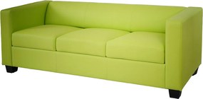 Sofa 3-osobowa Lille,  sztuczna skóra, jasnozielona