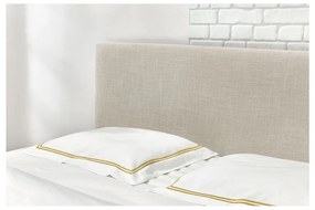 Beżowo-naturalne łóżko dwuosobowe ze stelażem 160x200 cm Noa – Bobochic Paris