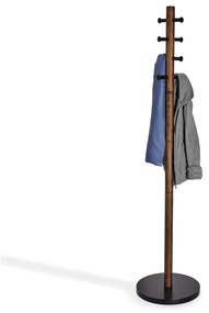 Czarny wieszak z drewna kauczukowego Pillar – Umbra