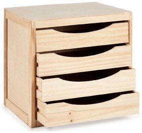 Organizer drewniany MINI, 3 szuflady, 38,5 x 30 x 37,4 cm