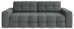 Ciemnoszara rozkładana sofa z materiału bouclé 255 cm Milu – Makamii