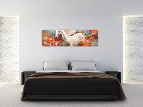 Obraz - Malowanie konia (170x50 cm)