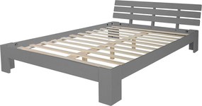 Łóżko podwójne 140x200 cm Szare