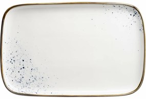Mäser Taca prostokątna Pintar Białe niebieskiekropki 30 x 20 x 2 cm, L