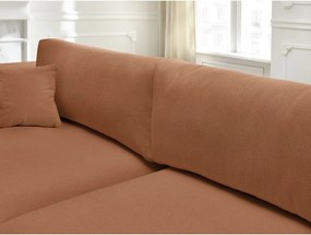 Pomarańczowa rozkładana/ze schowkiem sofa 265 cm Ezechiel – Bobochic Paris
