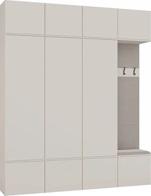 Garderoba HAGA IV 3Sz1W | Kaszmir | 200x35x238 cm | 3x Szafa + Wieszak