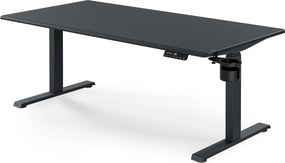 Biurko elektryczne z regulacją wysokości ergonomiczne antracytowe,1600x800 mm: ARIA