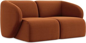Aksamitna sofa w kolorze terakoty 174 cm Lani – Makamii