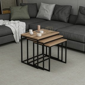 Stół składany Evia Walnut, 3 szt.