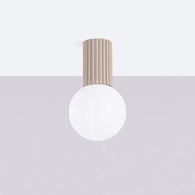 Plafon HALO taupe IP44 ryflowany SOLLUX  LIGHTING