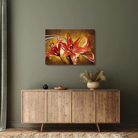 Obraz na szkle kwiatów lilii (70x50 cm)