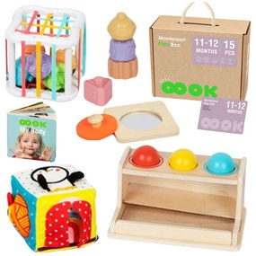 Tooky toy box pudełko xxl montessori edukacyjne 5w1 sensoryczne 11-12 mies