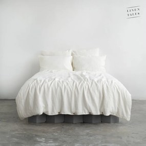 Biała lniana pościel jednoosobowa 140x200 cm White – Linen Tales